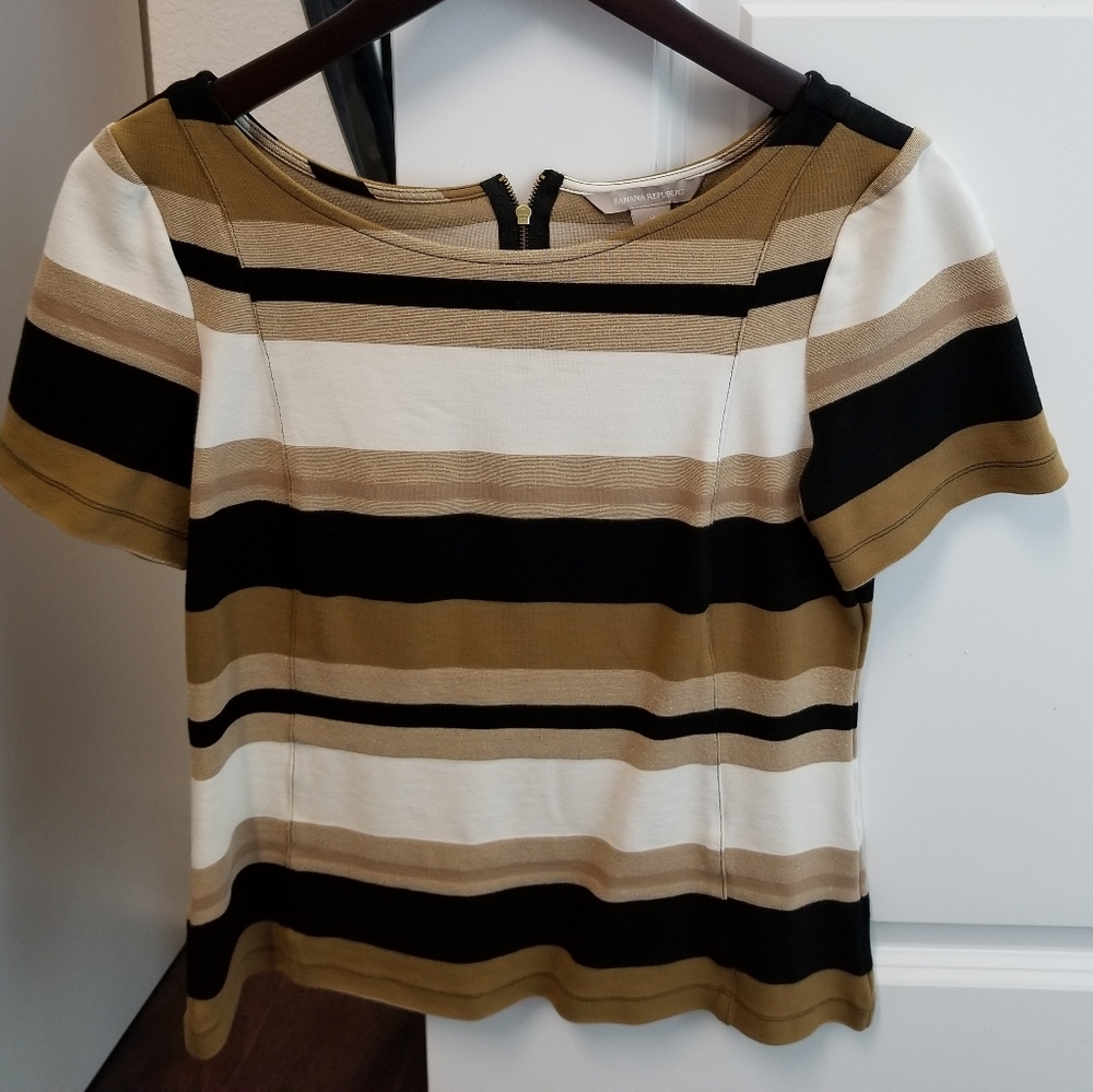 Banana Republic shimmery striped top